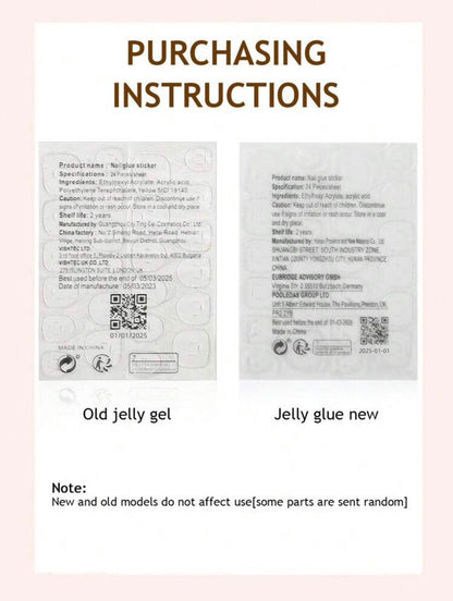 PRESS-ON NAILS STILETTO – FRENCH TIP GOLD DESIGN