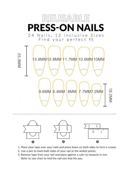 PRESS-ON NAILS – BABY BOOMER FRENCH NATUREL (FORME AMANDE)