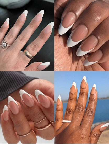 PRESS-ON NAILS – BABY BOOMER FRENCH NATUREL (FORME AMANDE)