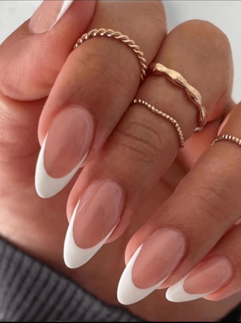 PRESS-ON NAILS – BABY BOOMER FRENCH NATUREL (FORME AMANDE)