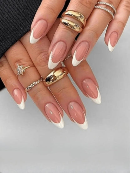 PRESS-ON NAILS – BABY BOOMER FRENCH NATUREL (FORME AMANDE)