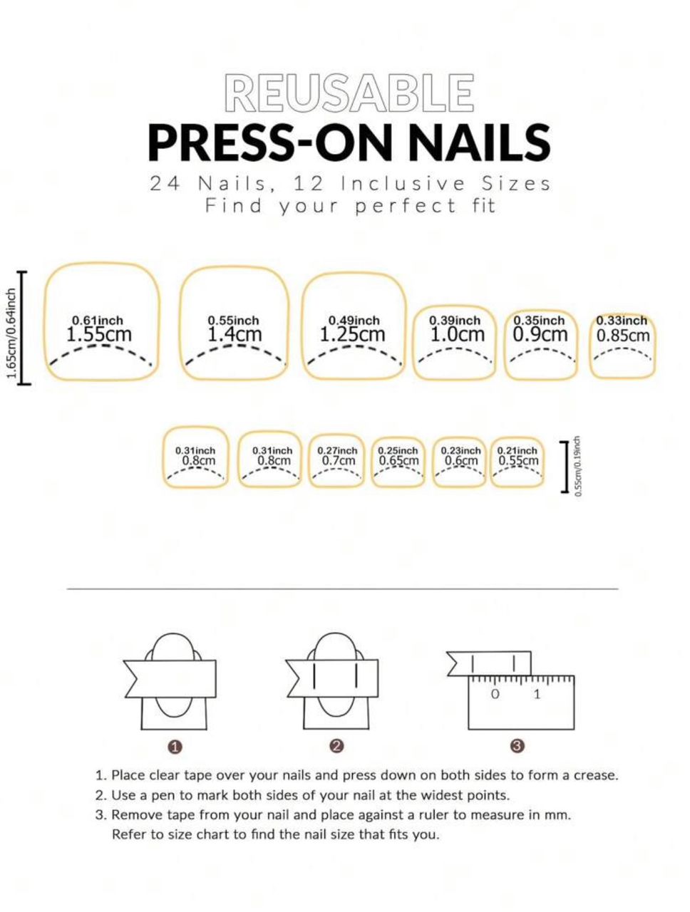 PRESS-ON TOE NAILS – FRENCH PÉDICURE