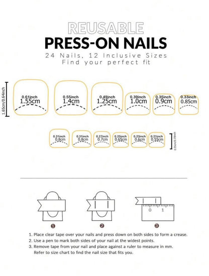 PRESS-ON TOE NAILS – FRENCH PÉDICURE